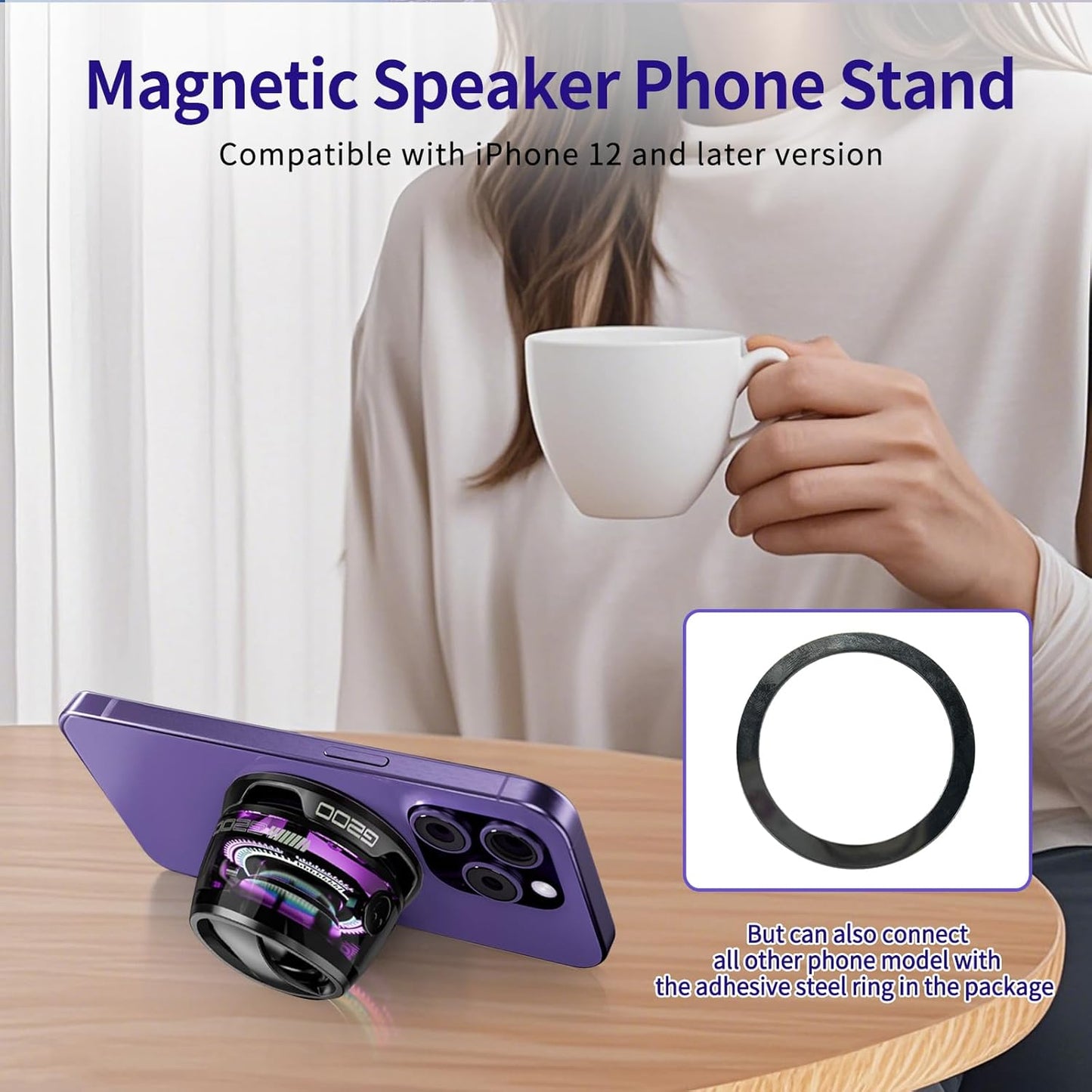 Dealstech™ G200 Magnetic Bluetooth Speaker with RGB Lights – 4H Playtime